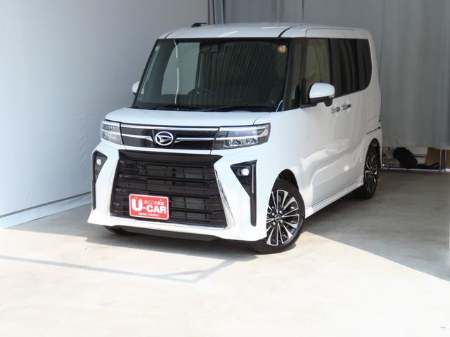 タントカスタムＲＳ　　　　　電動パーキングブレーキ　１年間無料保証両側パワスライドドア　レーンキープＡ　ＩＳＴＯＰ　元試乗車　運転席・助手席シートヒーター　ターボ　ＬＥＤライト　１オーナー　オートライト　キーフリー　パノラマカメラ　コーナーセンサー　オートエアコン（三重県）の中古車