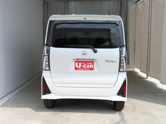 タントカスタムＲＳ　　　　　電動パーキングブレーキ　１年間無料保証両側パワスライドドア　レーンキープＡ　ＩＳＴＯＰ　元試乗車　運転席・助手席シートヒーター　ターボ　ＬＥＤライト　１オーナー　オートライト　キーフリー　パノラマカメラ　コーナーセンサー　オートエアコン（三重県）の中古車