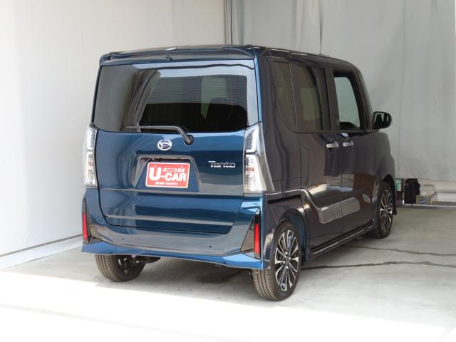 タントカスタムＲＳ　　　　　電動パーキングブレーキ　１年間無料保証両側パワスライドドア　レーンキープＡ　ＩＳＴＯＰ　元試乗車　ターボエンジン　ＬＥＤライト　１オーナー　オートライト　キーフリー　ＡＢＳ　パノラマカメラ　運転席・助手席シートヒーター　コーナーセンサー（三重県）の中古車