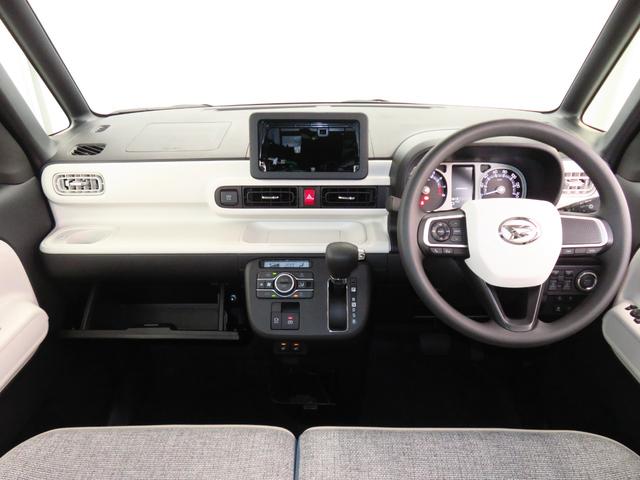 ムーヴキャンバスストライプスＧ　　届出済未使用車　キーフリー　１年間無料保証コーナーセンサー　アイドルストップ　バックカメラ　プッシュスタート　運転席・助手席シートヒーター　ワンオーナー　ＬＥＤライト　元試乗車　車線逸脱警報　両側パワースライドドア　電動パーキングブレーキ（三重県）の中古車