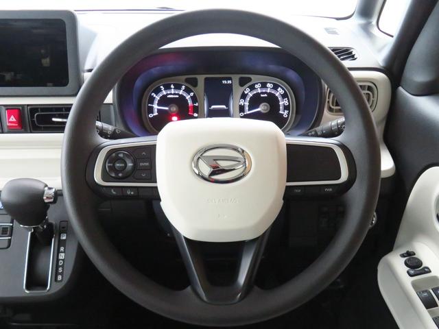 ムーヴキャンバスストライプスＧ　　届出済未使用車　キーフリー　１年間無料保証コーナーセンサー　アイドルストップ　バックカメラ　プッシュスタート　運転席・助手席シートヒーター　ワンオーナー　ＬＥＤライト　元試乗車　車線逸脱警報　両側パワースライドドア　電動パーキングブレーキ（三重県）の中古車