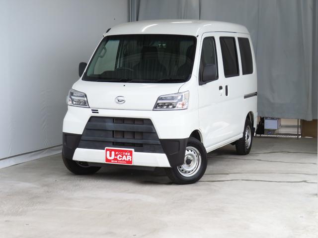 ハイゼットカーゴＤＸ　ＳＡIII　２ＷＤ　４ＡＴ　レベリング　１年間無料保証ヘッドライトＬＥＤ　キ−レス　両側スライド　記録簿あり　デュアルエアバッグ　エコアイドル　オートハイビーム　オートライト　前後ドラレコ　ＡＢＳ　マニュアルエアコン　パワーウィンドウ　ＡＭ／ＦＭラジオ（三重県）の中古車