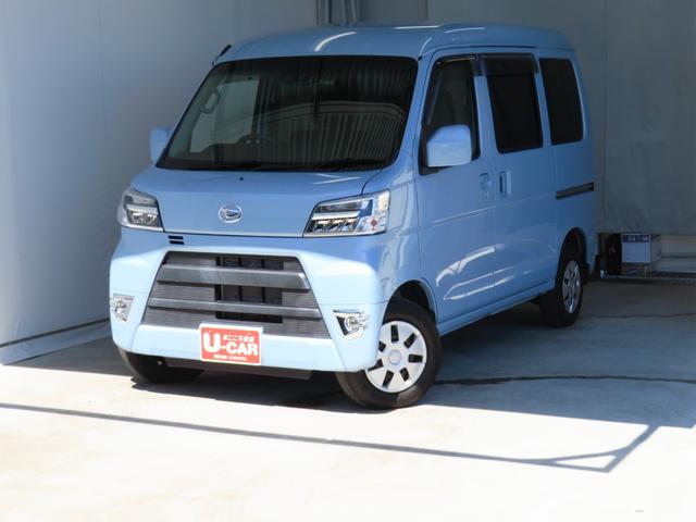 ハイゼットカーゴクルーズＳＡIII　　２ＷＤ　４ＡＴ　ＥＴＣ　１年間無料保証両側手動スライドドア　ＢＴ接続　電動ミラー　車線逸脱警告　フルセグ　ＬＥＤライト　ワンオーナー　純正７型ナビ　前方用ドライブレコーダー　キーレスエントリー　マニュアルエアコン　１００Ｖ電源　レベリング（三重県）の中古車