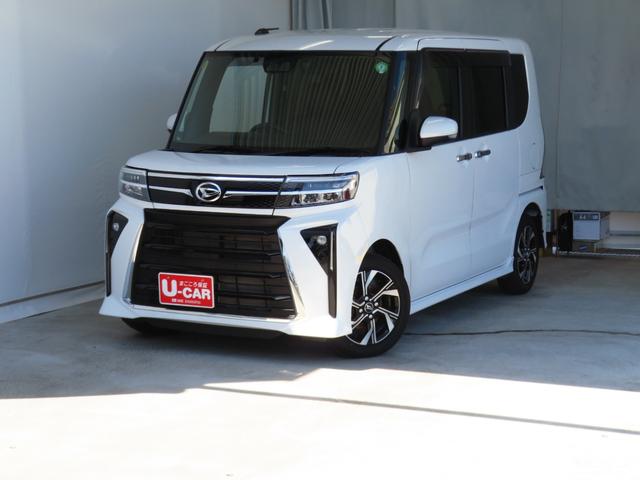 タントカスタムＸ　　　　９型ディスプレイオーディオ　１年間無料保証衝突軽減ブレーキ　コーナーセンサー　Ｂｌｕｅｔｏｏｔｈ対応　Ｂカメラ　ＴＶ　ＥＴＣ　ワンオーナー　前後ドラレコ　キーフリー　運転席・助手席シートヒーター　電動パーキングブレーキ　両側パワースライドドア（三重県）の中古車