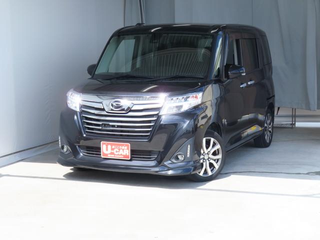 トールカスタムＧ　ターボ　ＳＡII　　純正９型ナビ　１年間無料保証電動格納ドアミラー　Ａライト　ブルートゥース　ＥＴＣ車載器　両側オートスライドドア　キーフリー　ターボエンジン　フルセグＴＶ　ＬＥＤヘッドランプ　アイドリングストップ　前方用ドラレコ　パノラマカメラ（三重県）の中古車