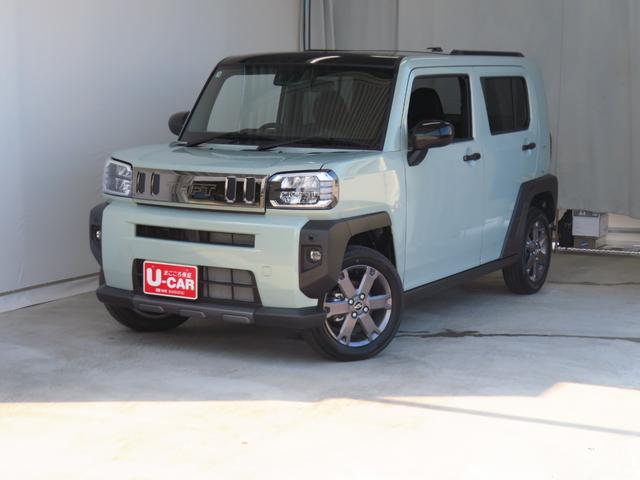 タフトＧ　ダーククロムベンチャー　　届出済未使用車　１年間無料保証１オ−ナ−　コーナーセンサー　アダプティブクルコン　リアカメラ　ＬＥＤライト　レーンキープアシスト　電格ミラー　キーフリー　記録簿　ルーフレール　電動パーキングブレーキ　運転席・助手席シートヒーター（三重県）の中古車