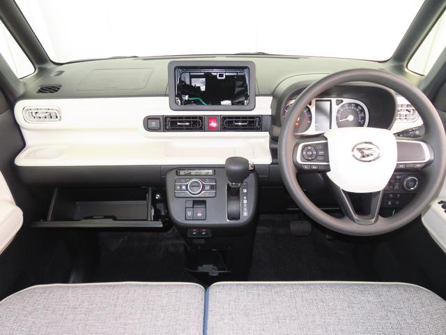 ムーヴキャンバスストライプスG 届出済未使用車 キーフリー 1年間無料保証Bカメラ セキュリティアラーム プッシュスタート 運転席・助手席シートヒーター ワンオーナー LEDライト 元試乗車 車線逸脱警報 電動パーキングブレーキ 両側パワースライドドア コーナーセンサー(三重県)の中古車