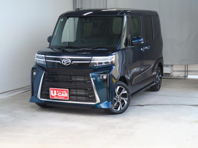 タントカスタムＸ　　　届出済未使用車　バックカメラ　１年間無料保証衝突軽減ブレーキ　コーナーセンサー　Ｂｌｕｅｔｏｏｔｈ対応　ＴＶ　盗難警報装置　ワンオーナー　９型ディスプレイオーディオ　電動パーキングブレーキ　両側パワースライドドア　運転席・助手席シートヒーター（三重県）の中古車