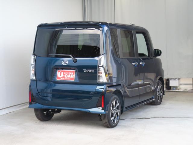 タントカスタムＸ　　　届出済未使用車　バックカメラ　１年間無料保証衝突軽減ブレーキ　コーナーセンサー　Ｂｌｕｅｔｏｏｔｈ対応　ＴＶ　盗難警報装置　ワンオーナー　９型ディスプレイオーディオ　電動パーキングブレーキ　両側パワースライドドア　運転席・助手席シートヒーター（三重県）の中古車