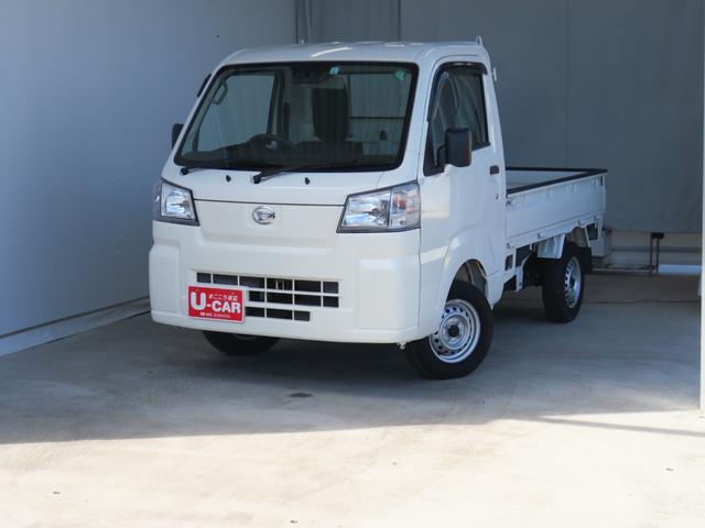 ハイゼットトラックスタンダード  2WD 5MT あゆみ板掛け 1年間無料保証ワンオーナ パワステ Wエアバッグ マニュアルエアコン アイドルストップ オートライト 点検記録簿 衝突安全ボディ ゲートプロテクター レベリング AM/FMラジオ コーナーセンサー 純正フロアマット(三重県)の中古車