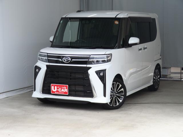 タントカスタムＲＳ　　　９型ディスプレイオーディオ　１年間無料保証両側パワスライドドア　ＩＳＴＯＰ　元試乗車　地デジ　ＢＴ対応　ＥＴＣ　前後ドライブレコーダー　運転席・助手席シートヒーター　バックカメラ　電動パーキングブレーキ　キーフリー　コーナーセンサー（三重県）の中古車