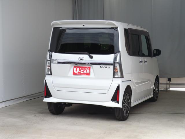 タントカスタムＲＳ　　　９型ディスプレイオーディオ　１年間無料保証両側パワスライドドア　ＩＳＴＯＰ　元試乗車　地デジ　ＢＴ対応　ＥＴＣ　前後ドライブレコーダー　運転席・助手席シートヒーター　バックカメラ　電動パーキングブレーキ　キーフリー　コーナーセンサー（三重県）の中古車