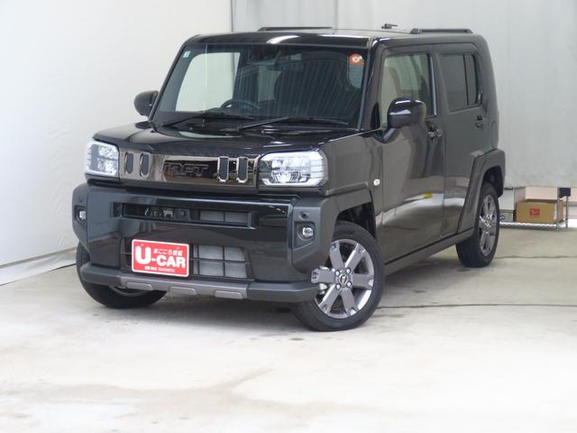 タフトＧターボ　ダーククロムベンチャー　キーフリー　１年間無料保証車線逸脱警報装置　衝突回避支援ブレーキ　運転席・助手席シートヒーター　電動格納ドアミラー　ＬＥＤ　ムーンルーフ　Ａストップ　ルーフレール　パノラマカメラ　電動パーキングブレーキ　コーナーセンサー（三重県）の中古車