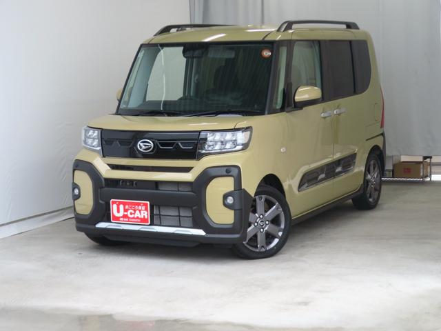タントファンクロスターボ　　電動パーキングブレーキ　１年間無料保証電格ミラー　ＬＥＤランプ　運転席・助手席シートヒーター　衝突軽減ブレーキ　Ｒカメラ　ｉ−ｓｔｏｐ　車線逸脱警報　１オーナー　盗難警報装置　　キーフリー　両側パワースライドドア　コーナーセンサー（三重県）の中古車