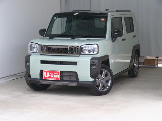 タフトG ダーククロムベンチャー オートエアコン 1年間無料保証1オ−ナ− LEDライト レーンキープアシスト アイドリングS 電格ミラー キーフリー 記録簿 ガラスルーフ 運転席・助手席シートヒーター 電動パーキングブレーキ コーナーセンサー パノラマカメラ(三重県)の中古車