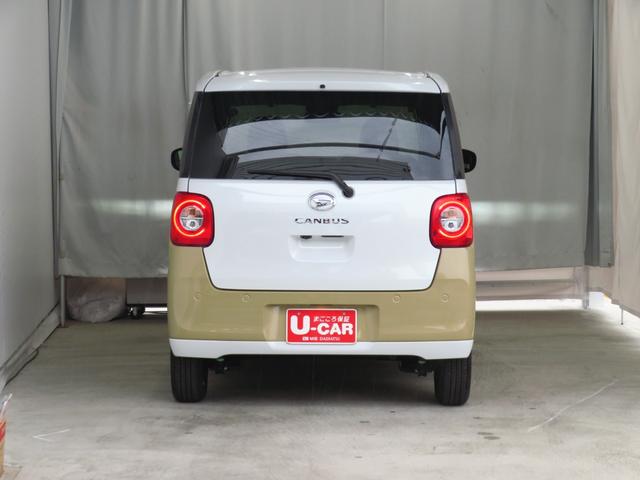 ムーヴキャンバスストライプスG 運転席・助手席シートヒーター 1年間無料保証アイドルストップ Bカメラ セキュリティアラーム プッシュスタート キーフリー ワンオーナー車 LEDライト 元試乗車 車線逸脱警報 電動パーキングブレーキ 両側パワースライドドア コーナーセンサー(三重県)の中古車