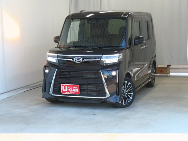 タントカスタムＲＳ　　　純正７型ナビ　バックカメラ　１年間無料保証両側パワスライドドア　レーンキープＡ　ＩＳＴＯＰ　地デジ　ＢＴ対応　オートＬＥＤ　ＤＶＤ　前後ドラレコ　キーフリー　運転席・助手席シートヒータ　電動パーキングブレーキ　コーナーセンサー　オートエアコン（三重県）の中古車