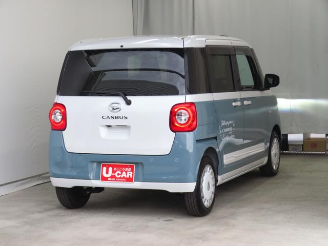 ムーヴキャンバスストライプスGターボ 電動パーキングブレーキ 1年間無料保証Bluetooth対応 Bカメラ 1オーナー 地デジ シートH 左右オートスライド オートエアコン LEDヘッドライト 元試乗車 ターボ車 9型ディスプレイオーディオ キーフリー コーナーセンサー(三重県)の中古車