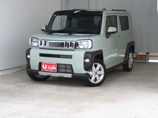 タフトG クロムベンチャー 届出済未使用車 1年間無料保証試乗車 bluetooth Sヒーター Bカメラ 電動格納式ミラー サンル−フ A−STOP ワンオーナー USB 9型ディスプレイオーディオ 電動パーキングブレーキ キーフリー コーナーセンサー(三重県)の中古車