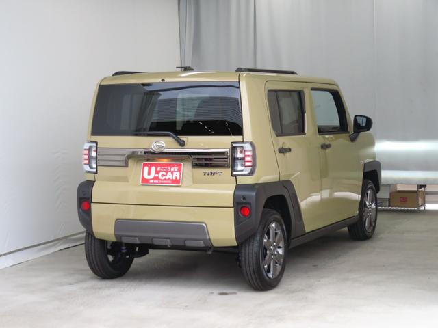 タフトGターボ ダーククロムベンチャー キーフリー 1年間無料保証車線逸脱警報装置 衝突回避支援ブレーキ 運転席・助手席シートヒーター 電動格納ドアミラー LEDヘッドライト ムーンルーフ Aストップ パノラマカメラ 電動パーキングブレーキ コーナーセンサー(三重県)の中古車