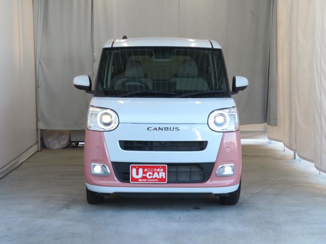 ムーヴキャンバスストライプスG 9型ディスプレイオーディオ 1年間無料保証BLUETOOTH アイドルストップ フルセグ USBポート キーフリー Sヒーター ワンオーナー 電動パーキングブレーキ 両側パワースライドドア オートエアコン コーナーセンサー パノラマカメラ(三重県)の中古車