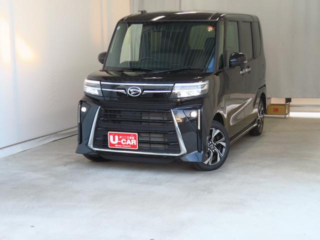 タントカスタムX 電動パーキングブレーキ 1年間無料保証衝突軽減ブレーキ コーナーセンサー アイドリングストップ 盗難警報装置 LED ワンオーナー 前席シートヒーター キーフリー パノラマカメラ 両側パワースライドドア コーナーセンサー オートエアコン(三重県)の中古車