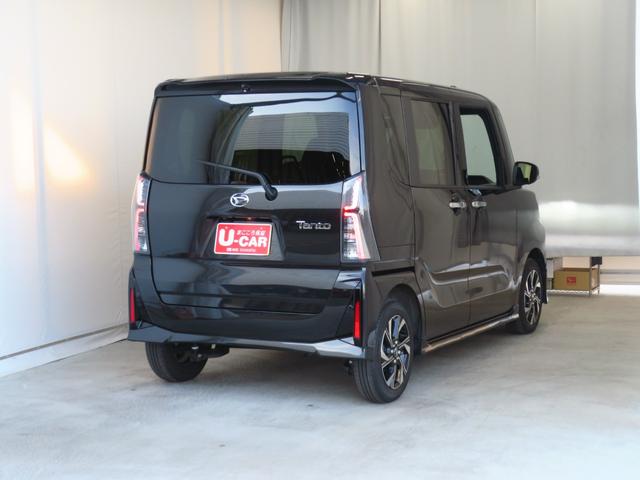 タントカスタムX 電動パーキングブレーキ 1年間無料保証衝突軽減ブレーキ コーナーセンサー アイドリングストップ 盗難警報装置 LED ワンオーナー 前席シートヒーター キーフリー パノラマカメラ 両側パワースライドドア コーナーセンサー オートエアコン(三重県)の中古車