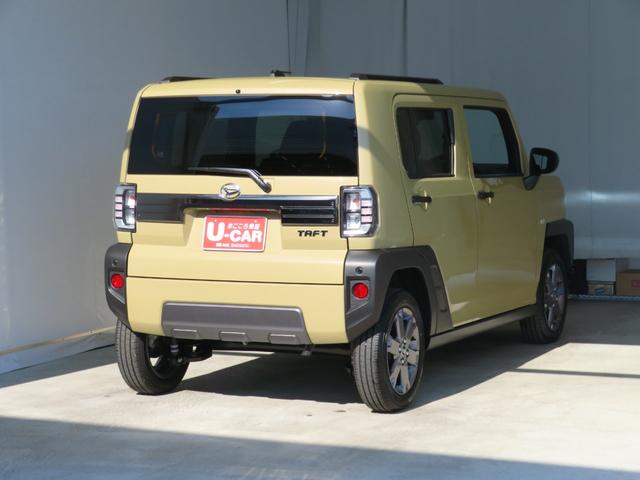 タフトGターボ クロムベンチャー ecoIDLE非装着車電動格納ドアミラー アダプティブクルーズ 衝突安全ボディ キーフリー シートヒーター ワンオーナー 9型ディスプレイオーディオ 電動パーキングブレーキ コーナーセンサー バックカメラ 1年間無料保証(三重県)の中古車