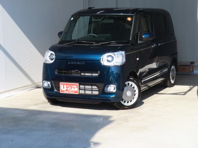 ムーヴキャンバスセオリーG 9型ディスプレイオーディオ 1年間無料保証ブルートゥース ISTOP 衝突軽減ブレーキ 電動格納式ミラー LEDヘッド シートヒーター 両側オートスライドドア Bカメラ 地デジ USBポート キーフリー 電動パーキングブレーキ コーナーセンサ(三重県)の中古車