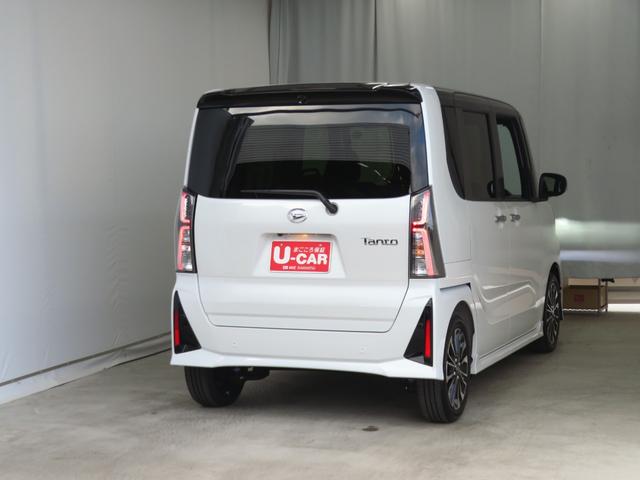 タントカスタムRS 電動パーキングブレーキ 1年間無料保証両側パワスライドドア レーンキープA ISTOP 元試乗車 ターボエンジン LEDライト 1オーナー オートライト キーフリー ABS パノラマカメラ 運転席・助手席シートヒーター コーナーセンサー(三重県)の中古車