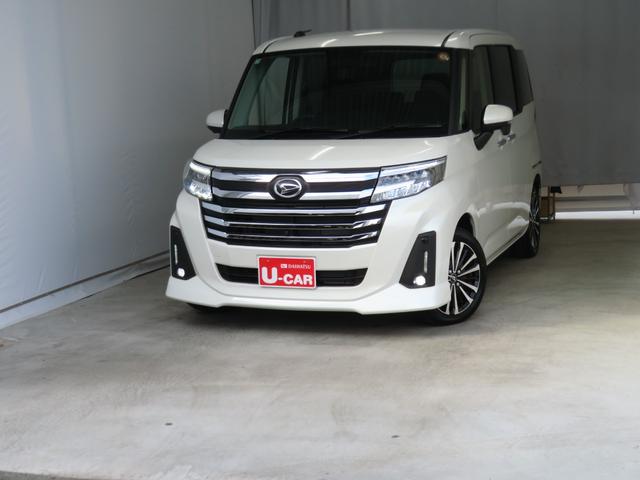 トールカスタムＧターボ　９型ディスプレイオーディオ　１年間無料保証２０２６初売り１／４〜　両側パワスラドア　アダプティブクルーズ　衝突回避支援ブレーキ　ＬＥＤライト　ＵＳＢ　電動格納ミラー　ＴＶ　キーフリー　ワンオーナー　パノラマカメラ　電動パーキングブレーキ（三重県）の中古車