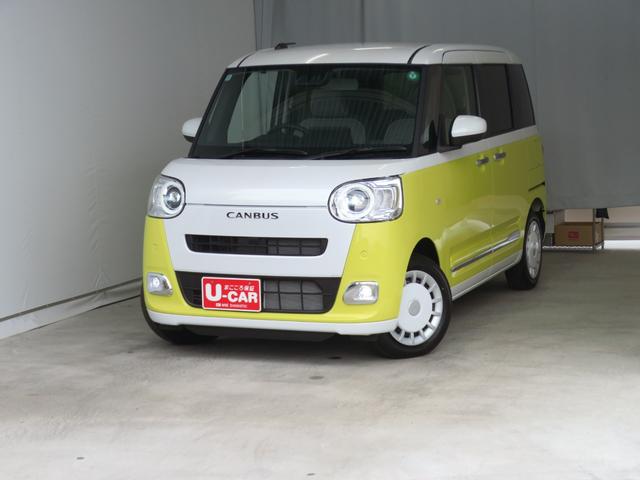 ムーヴキャンバスストライプスG 9型ディスプレイオーディオ 1年間無料保証BLUETOOTH アイドルストップ Bカメラ フルセグ USBポート プッシュスタート Sヒーター キーフリー LEDライト 電動パーキングブレーキ 両側パワースライドドア コーナーセンサー(三重県)の中古車