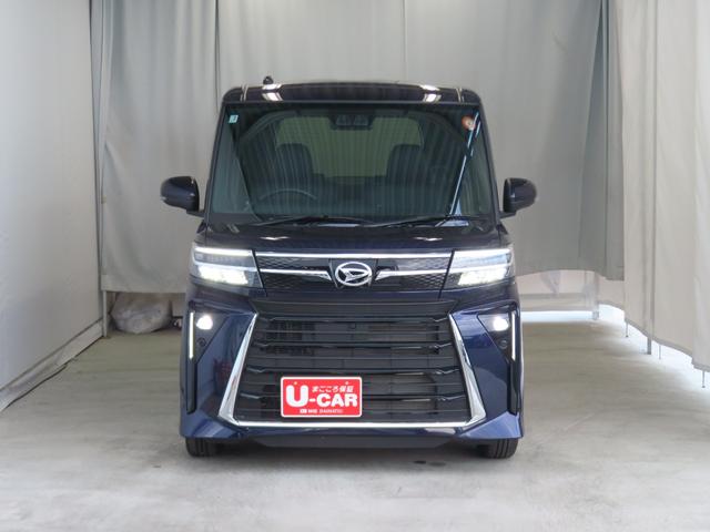 タントカスタムX 9型ディスプレイオーディオ 1年間無料保証衝突軽減ブレーキ コーナーセンサー Bluetooth Bカメラ TV 盗難警報装置 LED ワンオーナー キーフリー 運転席・助手席シートヒーター 電動パーキングブレーキ 両側パワースライドドア(三重県)の中古車