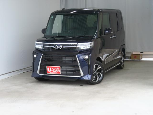 タントカスタムＸ　届出済未使用車　バックカメラ　１年間無料保証衝突軽減ブレーキ　コーナーセンサー　アイドリングストップ　盗難警報装置　ＬＥＤヘッド　ワンオーナー　前席シートヒーター　電動格納ミラー　両側パワースライドドア　キーフリー　電動パーキングブレーキ（三重県）の中古車