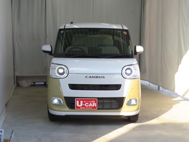 ムーヴキャンバスストライプスGターボ 電動パーキングブレーキ 1年間無料保証Bluetooth対応 Bカメラ 1オーナー 地デジ シートH 左右オートスライド LEDヘッドライト 元試乗車 記録簿 9型ディスプレイオーディオ キーフリー コーナーセンサー ワイヤレス充電(三重県)の中古車