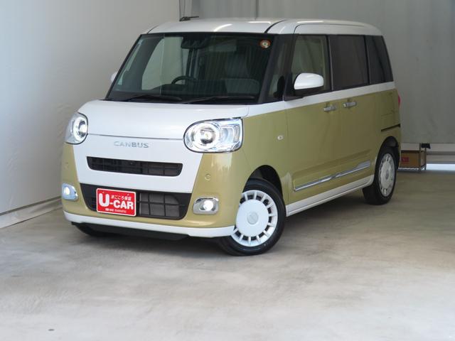 ムーヴキャンバスストライプスＧ　　９型ディスプレイオーディオ　１年間無料保証ＢＬＵＥＴＯＯＴＨ　アイドルストップ　地デジ　ＵＳＢポート　プッシュスタート　Ｓヒーター　　キーフリー　ワンオーナー車　パノラマカメラ　電動パーキングブレーキ　両側パワースライドドア　コーナーセンサー（三重県）の中古車