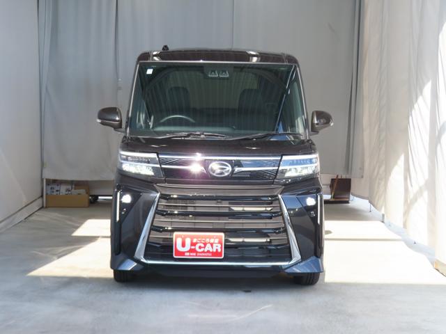 タントカスタムＸ　届出済未使用車　コーナーセンサー　１年間無料保証衝突軽減ブレーキ　アイドリングストップ機能　Ｂカメラ　盗難警報装置　ＬＥＤ　ワンオーナー　前席シートヒーター　電動格納ミラー　キーフリー　電動パーキングブレーキ　両側パワースライドドア　オートエアコン（三重県）の中古車