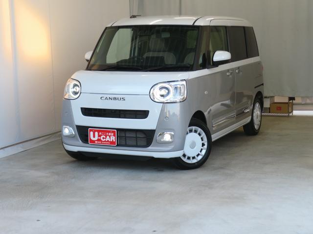 ムーヴキャンバスストライプスG 7型ナビ パノラマカメラ 1年間無料保証BLUETOOTH レンタカーアップ コーナーセンサー アイドルストップ ETC USBポート ドライブレコーダー 運転席・助手席シートヒーター 地デジ 電動パーキングブレーキ 両側パワースライドドア(三重県)の中古車