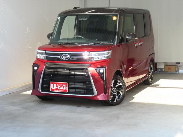 タントカスタムＸ　届出済未使用車　コーナーセンサー　１年間無料保証パノラマカメラ　Ｂｌｕｅｔｏｏｔｈ　ＴＶ　ＬＥＤ　ワンオーナー　ＵＳＢ　９型ディスプレイオーディオ　キーフリー　運転席・助手席シートヒーター　両側パワースライドドア　電動パーキングブレーキ（三重県）の中古車