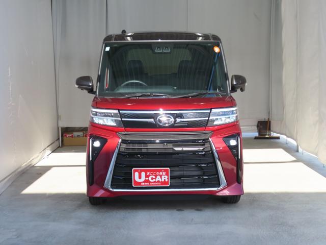 タントカスタムＸ　届出済未使用車　コーナーセンサー　１年間無料保証パノラマカメラ　Ｂｌｕｅｔｏｏｔｈ　ＴＶ　ＬＥＤ　ワンオーナー　ＵＳＢ　９型ディスプレイオーディオ　キーフリー　運転席・助手席シートヒーター　両側パワースライドドア　電動パーキングブレーキ（三重県）の中古車