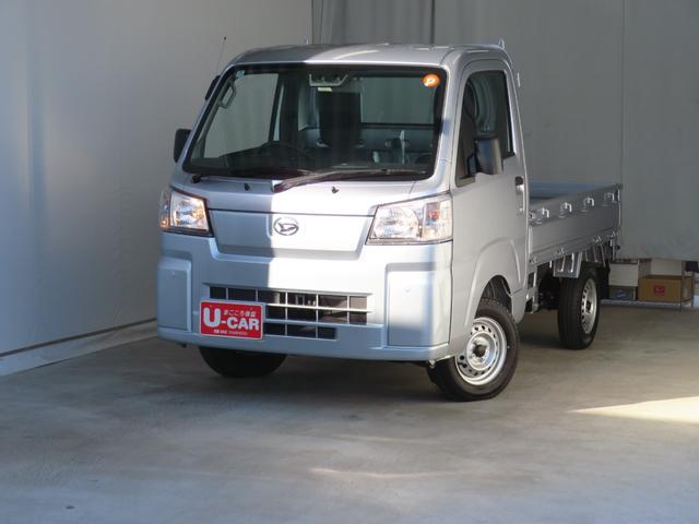 ハイゼットトラックスタンダード　４ＷＤ　５ＭＴ　届出済未使用車　１年間無料保証整備記録簿　ＷエアＢ　車線逸脱警報　リースアップ車両　オートライト　衝突回避支援ブレーキ　パワステ　ＡＢＳ　コーナーセンサー　マニュアルエアコン　ＡＭ／ＦＭラジオ　レベリング　アイドリングストップ（三重県）の中古車