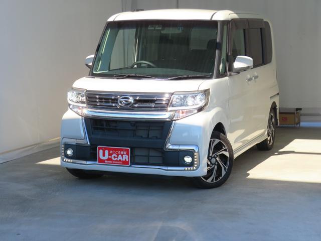 タントカスタムRSトップエディションVS SAIII 4WDターボ付 パノラマカメラ 運転席シートヒータ 前方用ドライブレコーダー フルセグ LEDヘッドライト 両側電動ドア DVD キーフリー 純正7型ナビ Bluetooth対応 オートエアコン USB接続(三重県)の中古車