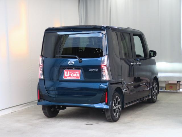 タントカスタムX 純正9型ディスプレイオーディオ 1年間無料保証コーナーセンサー Bluetooth アイドリングストップ Bカメラ TV 盗難警報装置 LED ワンオーナー キーフリー 運転席・助手席シートヒーター 電動パーキングブレーキ 両側パワースライドドア(三重県)の中古車