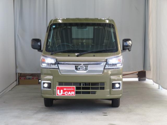 ハイゼットトラックＥＸＴ　　　　届出済未使用車　４ＷＤ　ＣＶＴ　１年間無料保証電動格納式ミラー　アイドリングストップ　誤発進抑制機能　ＬＥＤヘッド　記録簿　荷台作業照明　デフロック　ゲートチェーン　あゆみ板掛け　キーフリー　パワーウィンドウ　マニュアルエアコン　コーナーセンサー（三重県）の中古車