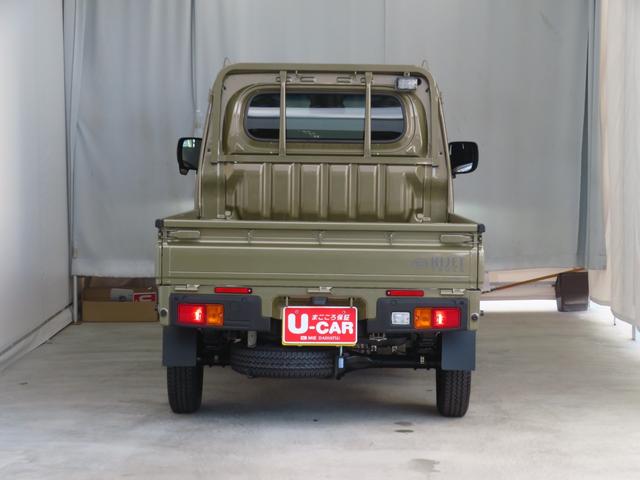 ハイゼットトラックＥＸＴ　　　　届出済未使用車　４ＷＤ　ＣＶＴ　１年間無料保証電動格納式ミラー　アイドリングストップ　誤発進抑制機能　ＬＥＤヘッド　記録簿　荷台作業照明　デフロック　ゲートチェーン　あゆみ板掛け　キーフリー　パワーウィンドウ　マニュアルエアコン　コーナーセンサー（三重県）の中古車