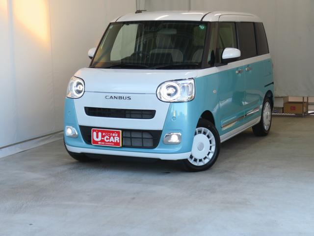 ムーヴキャンバスストライプスG 9型ディスプレイオーディオ 1年間無料保証Bカメラ フルセグ セキュリティアラーム Sヒーター キーフリー ワンオーナー LEDライト 元試乗車 車線逸脱警報 ベンチシート 電動パーキングブレーキ 両側パワースライドドア コーナーセンサー(三重県)の中古車