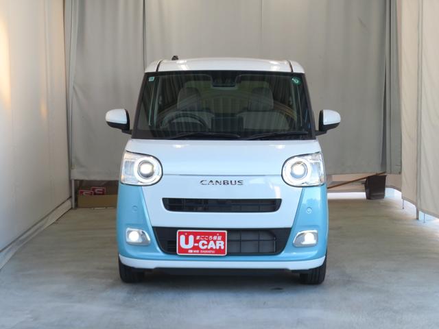 ムーヴキャンバスストライプスG 9型ディスプレイオーディオ 1年間無料保証Bカメラ フルセグ セキュリティアラーム Sヒーター キーフリー ワンオーナー LEDライト 元試乗車 車線逸脱警報 ベンチシート 電動パーキングブレーキ 両側パワースライドドア コーナーセンサー(三重県)の中古車