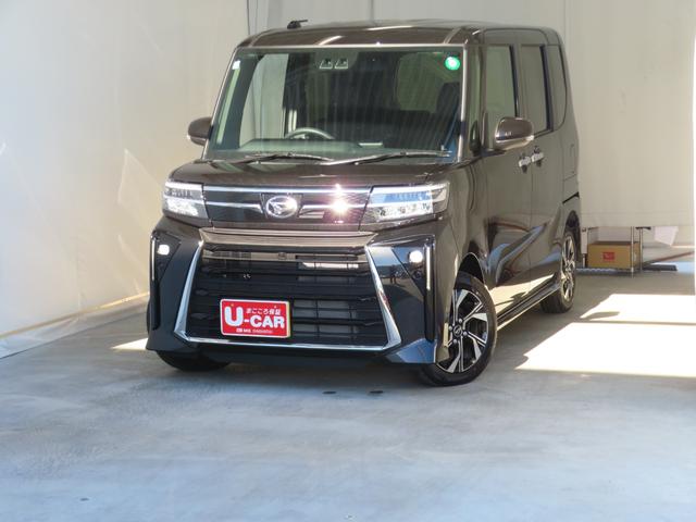 タントカスタムX 9型ディスプレイオーディオ 1年間無料保証衝突軽減ブレーキ コーナーセンサ Bluetooth アイドリングストップ Bカメラ TV 盗難警報 LED ワンオーナー 両側パワースライドドア 電動パーキングブレーキ 運転席・助手席シートヒーター(三重県)の中古車