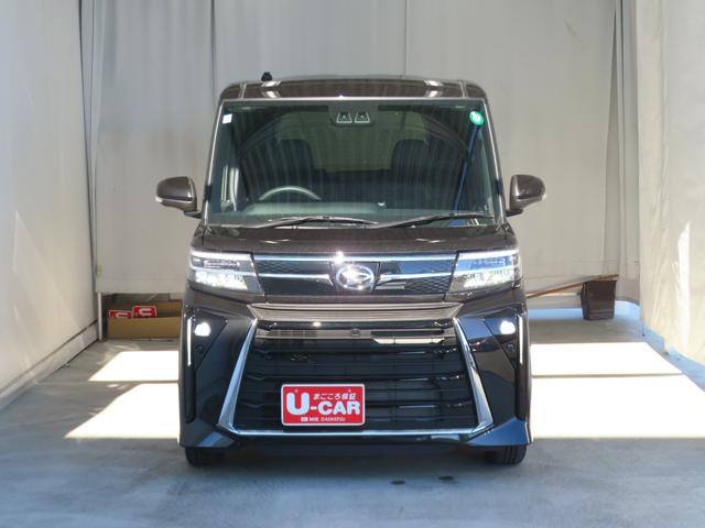 タントカスタムX 9型ディスプレイオーディオ 1年間無料保証衝突軽減ブレーキ コーナーセンサ Bluetooth アイドリングストップ Bカメラ TV 盗難警報 LED ワンオーナー 両側パワースライドドア 電動パーキングブレーキ 運転席・助手席シートヒーター(三重県)の中古車