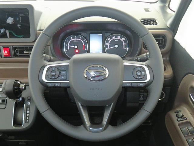 ムーヴキャンバスセオリーＧターボ　届出済未使用車　キーフリー　１年間無料保証衝突回避支援ブレーキ機能　バックカメラ　Ｗパワスラ　　ＬＥＤヘッドライト　電動格納ドアミラー　元試乗車　電動パーキングブレーキ　コーナーセンサー　運転席・助手席シートヒーター　オートエアコン（三重県）の中古車